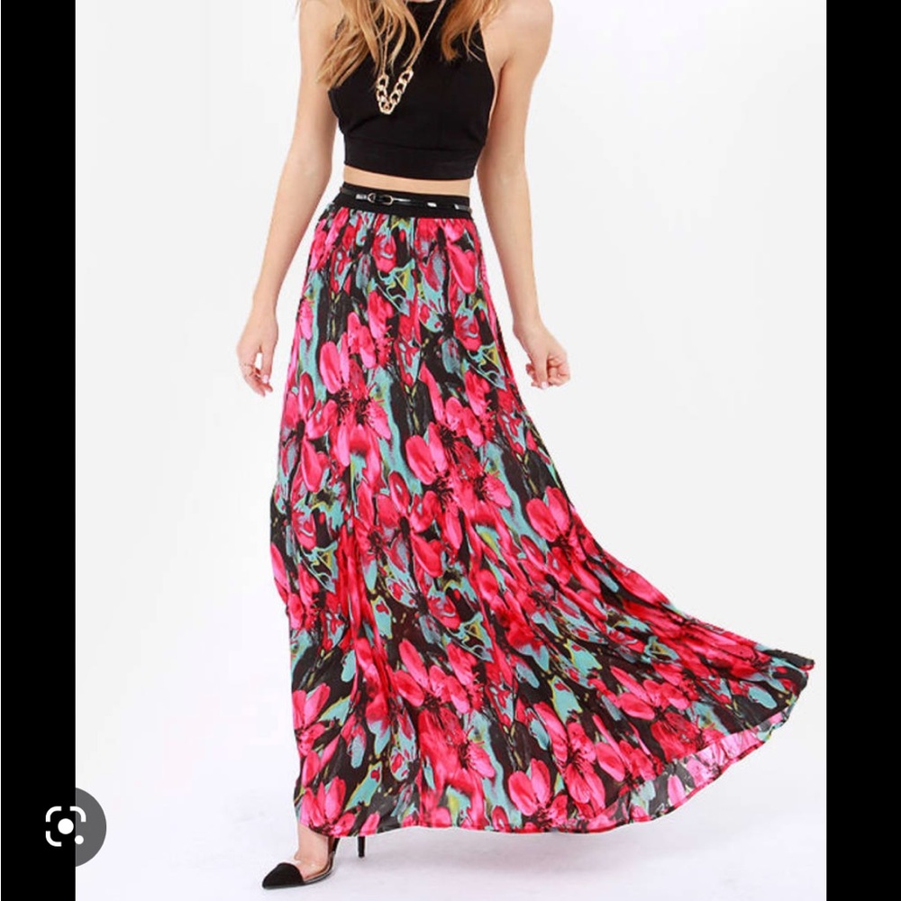 BB Dakota Lithia Maxi Skirt Floral Print